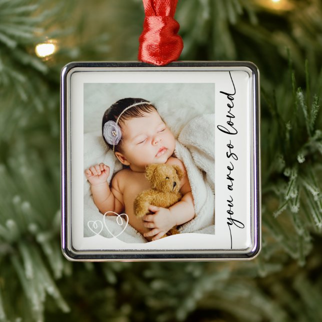 You Are So Loved Photo Keepsake Metal Tree Decoration (Tree)