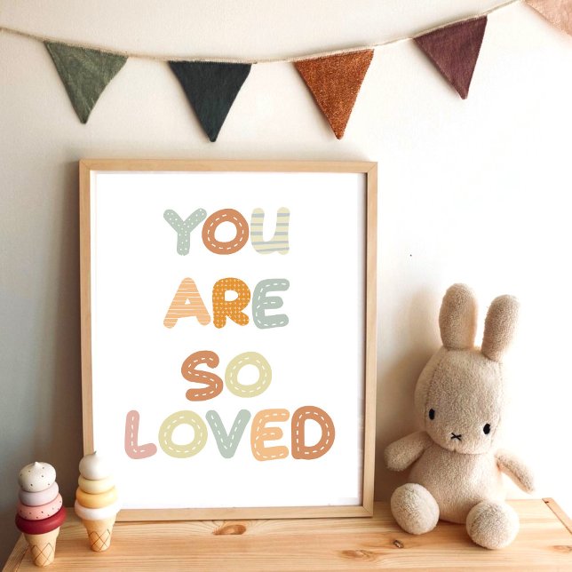 You are so loved Rainbow Baby Nursery  Poster (Creator Uploaded)