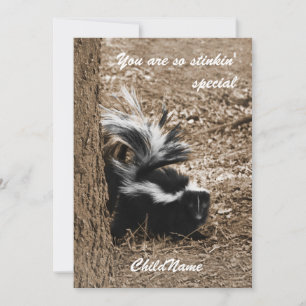 You are so stinkin' special - little skunk photo holiday card