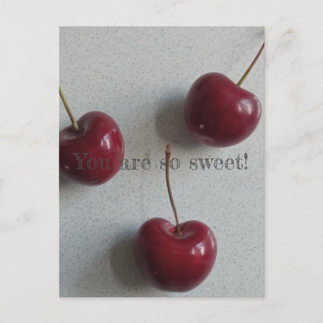 You Are So Sweet Cherry Postcard (Front)