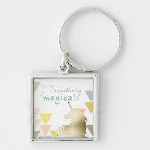You Are Something Magical Gold Unicorn Key Ring