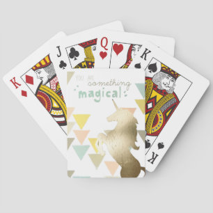 You Are Something Magical Gold Unicorn Playing Cards