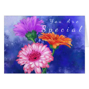 You Are Special Card Three Colour Gerberas