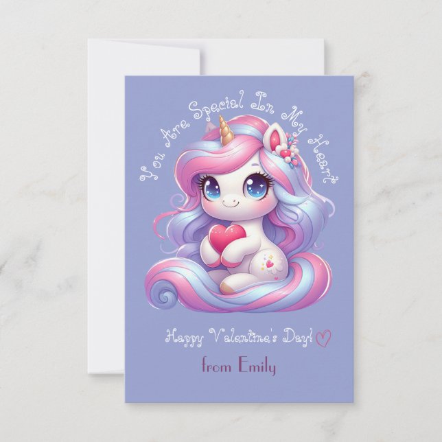 You Are Special | Cute Unicorn Valentines Day Card (Front)
