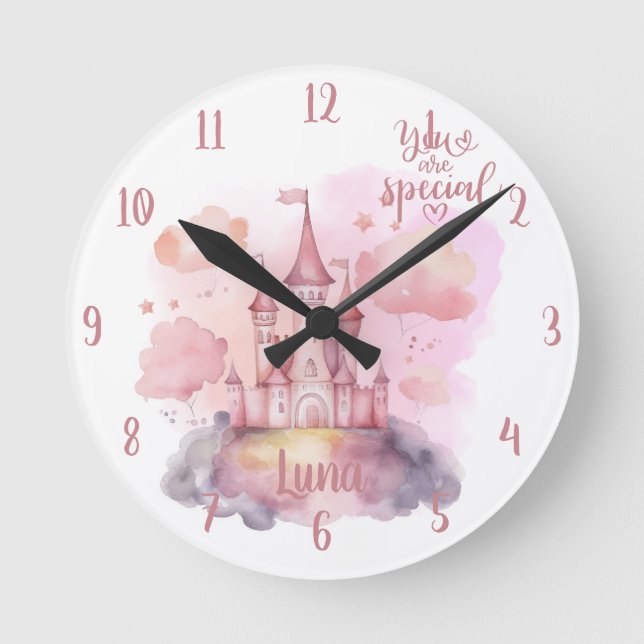 You are Special Palace Pink Cloud customisable Round Clock (Front)