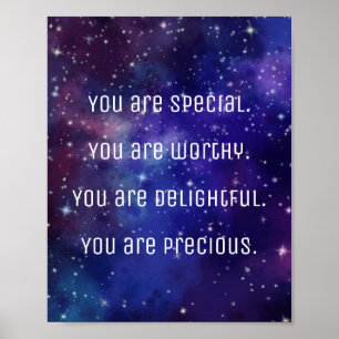 "You Are Special" Positive Affirmations Poster