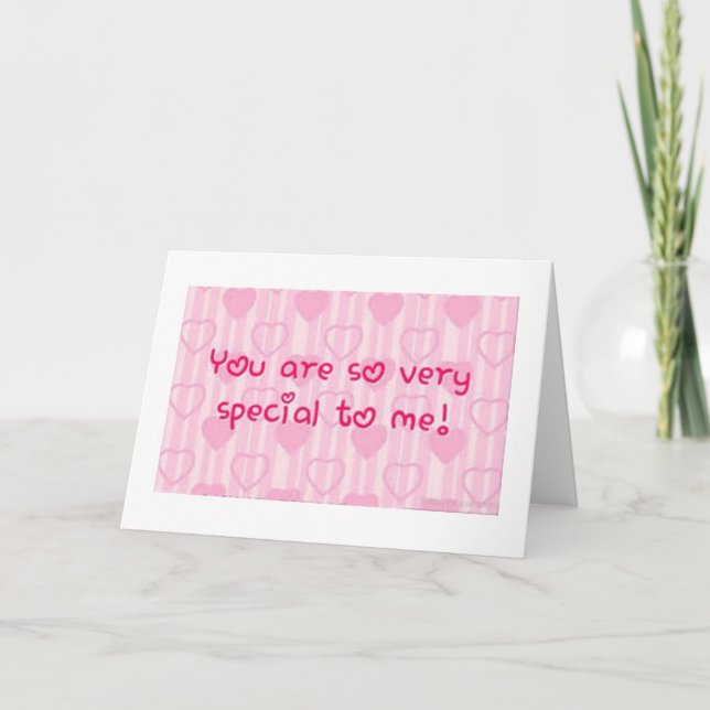 **YOU ARE SPECIAL TO ME** CHRISTMAS GREETING HOLIDAY CARD (Front)