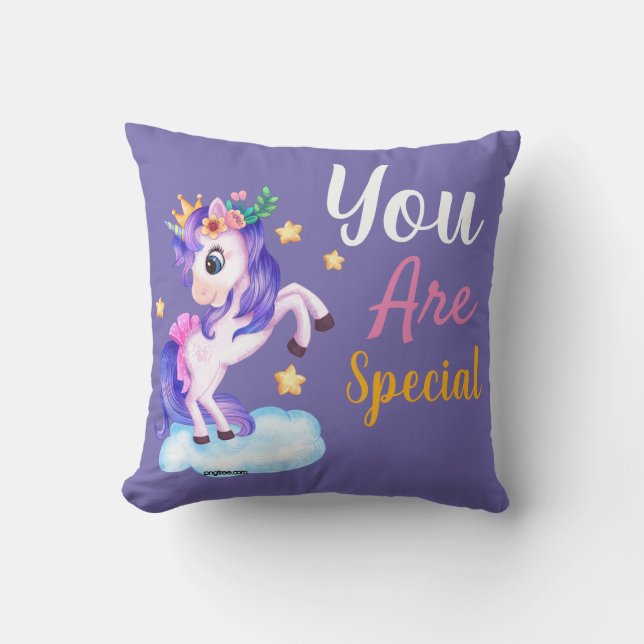 You are special unicorn Throw Pillow (Front)