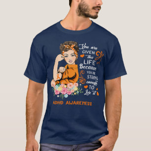 You Are Strong Girl ADHD Awareness T-Shirt