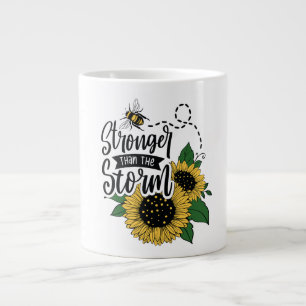 You are stronger than this storm. large coffee mug