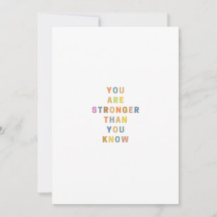 You are Stronger than You Know - Colourful Holiday Card
