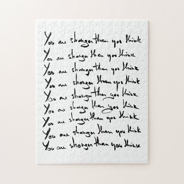 You are STRONGER than you think! quote Jigsaw Puzzle (Vertical)