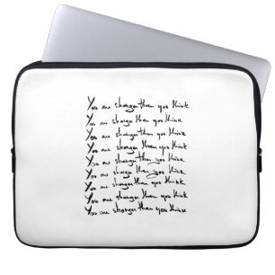 You are STRONGER than you think! quote Laptop Sleeve