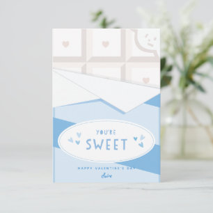 You are sweet classroom Valentine's day card Blue