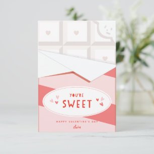 You are sweet classroom Valentine's day card white