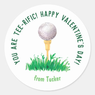 You Are Tee-rific Golf Valentine Sticker