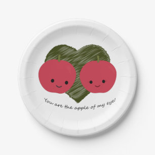 You are the Apple of my Eye Paper Plate
