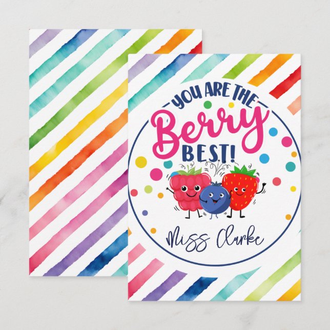 you are the berry best teacher gift card holder (Front/Back)