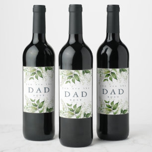 You Are The Best Dad Greeny Wild Meadow  Wine Label