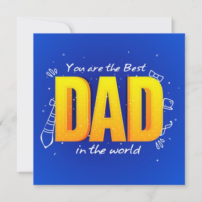 You are the best Dad Holiday Card (Front)