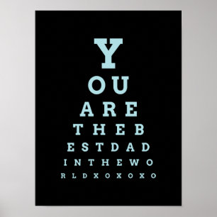 You are the Best Dad in the World eye chart