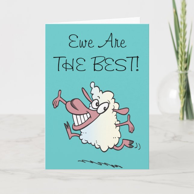 You Are The Best Ewe Pun Sheep Card (Front)