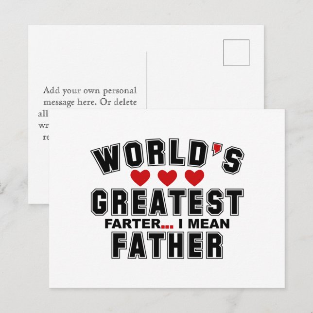 You are the BEST Father Happy Fathers Day 2024 Postcard (Front/Back)