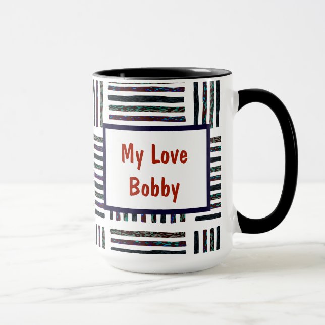 You Are The Best Inspired Striped Personalise Mug (Right)