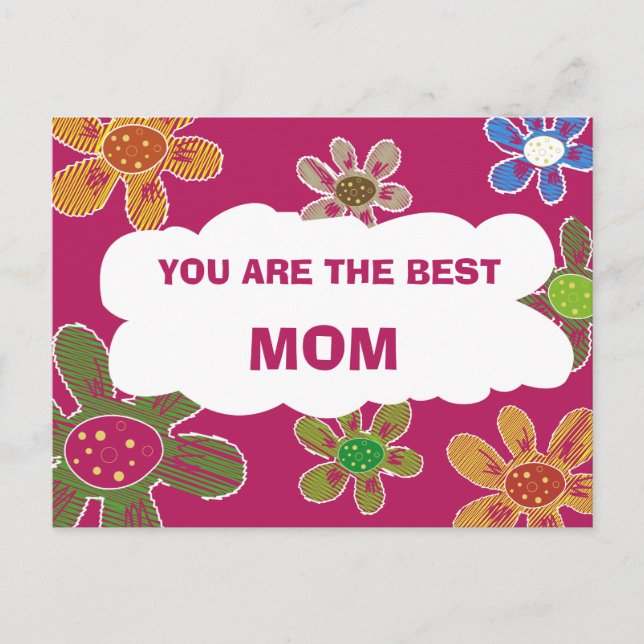 YOU ARE THE BEST MOM POSTCARD (Front)