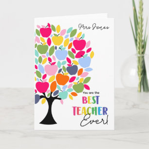 You are the best teacher ever card
