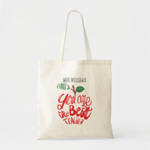 You are the best teacher leaving gift fashion tote bag