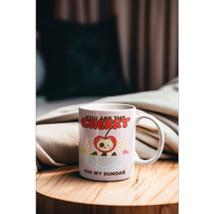 You Are the Cherry on My Sundae Cute Cat Coffee Mug