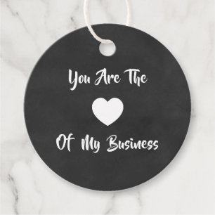 You Are the Heart of My Business Gift Tag, Favour Tags