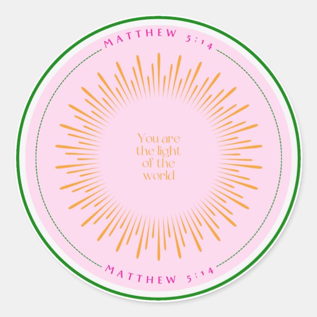 You are the light of the world sticker (Front)
