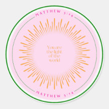 You are the light of the world sticker