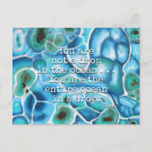 You Are the Ocean - Larimar Crystal Art Holiday Postcard
