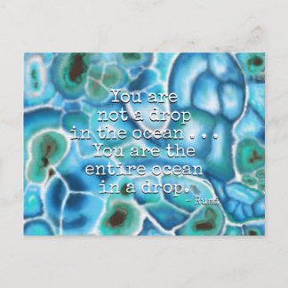 You Are the Ocean - Larimar Crystal Art Holiday Postcard