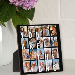 You are the One 20 Picture Collage Photo Plaque<br><div class="desc">Romantic photo display gift for your partner - perfect for a wedding anniversary, engagement, marriage proposal prop etc. The design features oversized print which reads "You are the one", displayed as an overlay on your pictures. The photo template is set up for you to add 20 of your favourite photos,...</div>