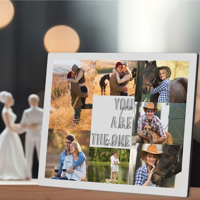 You are the One 7 Photo Collage Grey Plaque (Creator Uploaded)