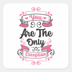 You Are the Only Exception, Paramore Lyrics Quote Square Sticker