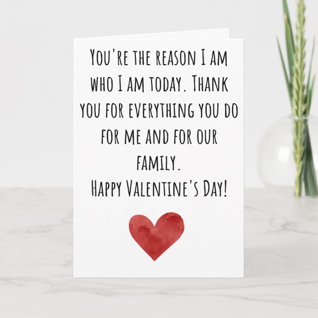 You Are The Reason Valentine  Folded Card (Front)