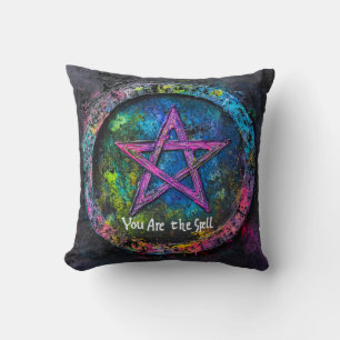 You Are the Spell · Mystic Sigil Circle Design Cushion