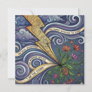 You Are The Storm Empowering Personalized Card