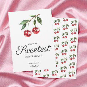 You Are the Sweetest Fruit Valentines Day for Her Holiday Card