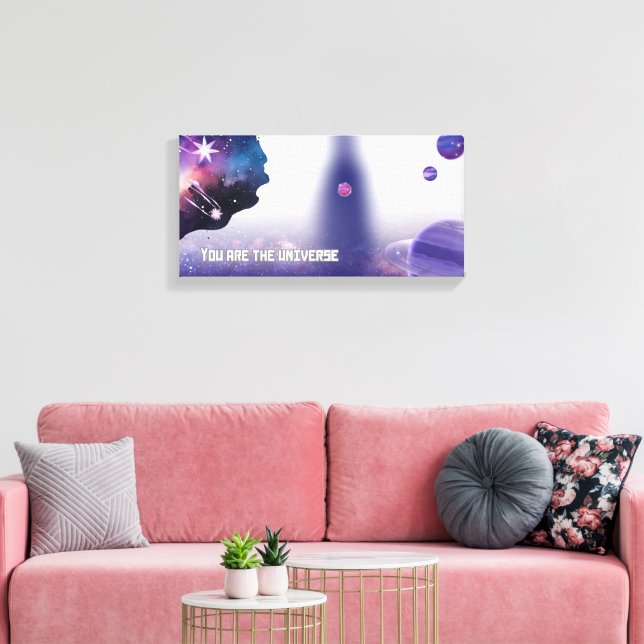 "You Are The Universe" – Stretched Canvas Wall Art (Insitu(LivingRoom))