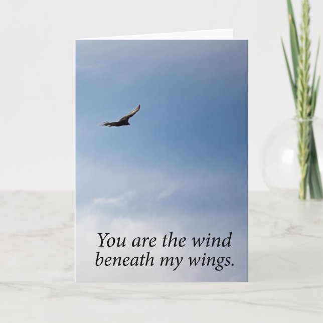 You Are The Wind... Inspirational Quote in Black Card (Front)