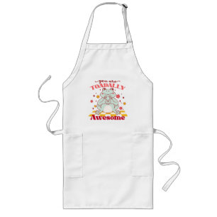 "You Are Toadally Awesome"   Cute Frog Pun Long Apron