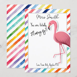 You are totally flamazing, flamingo gift voucher invitation