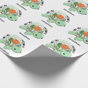 You Are Turtley Awesome Flower Succulent Turtle  Wrapping Paper