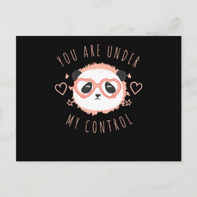 You are under my control postcard (Front)
